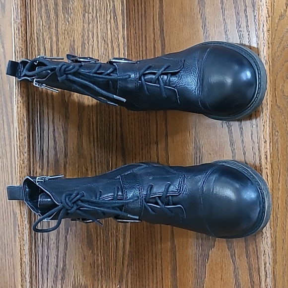 Lucky Brand Nolan Black Leather Moto Boots - Picture 4 of 10